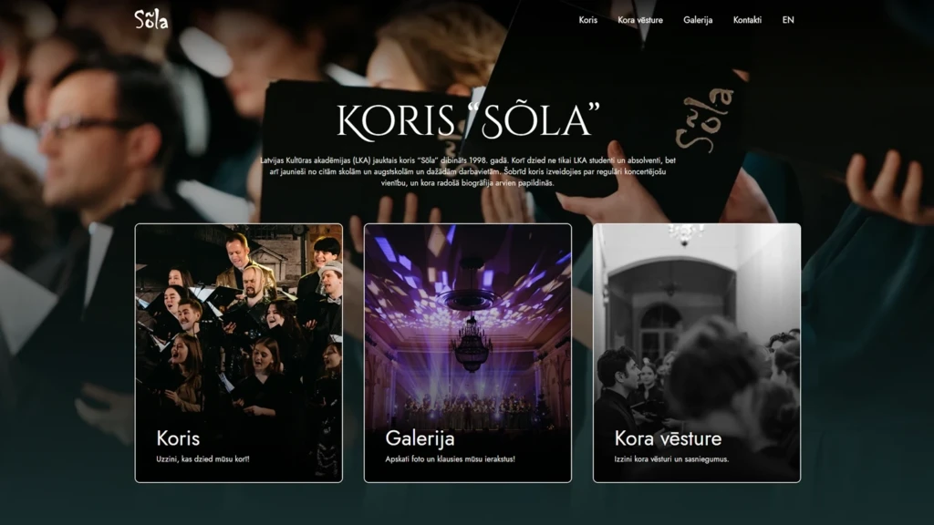 Kora “Sõla” mājaslapa